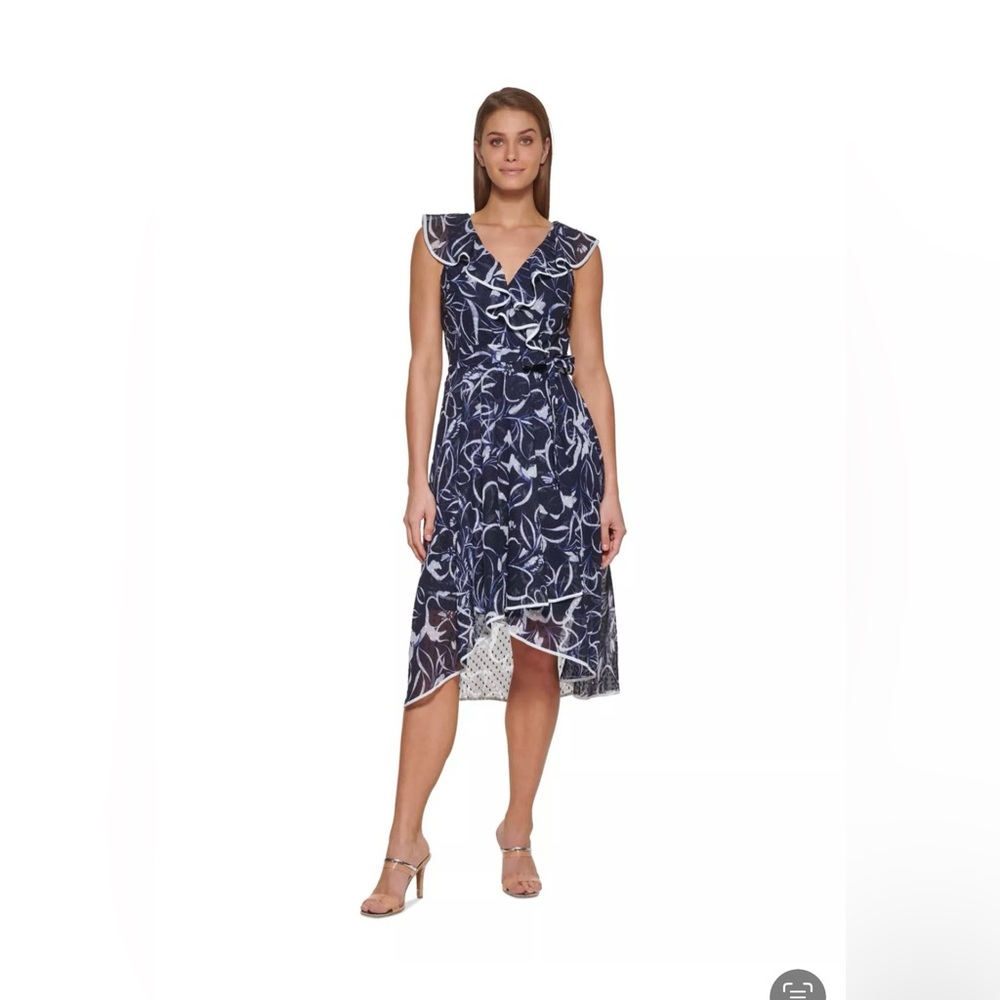 NWT DKNY Midi Asymmetrical Hem Dress